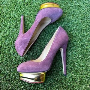 Charlotte Olympia suede heels NEW